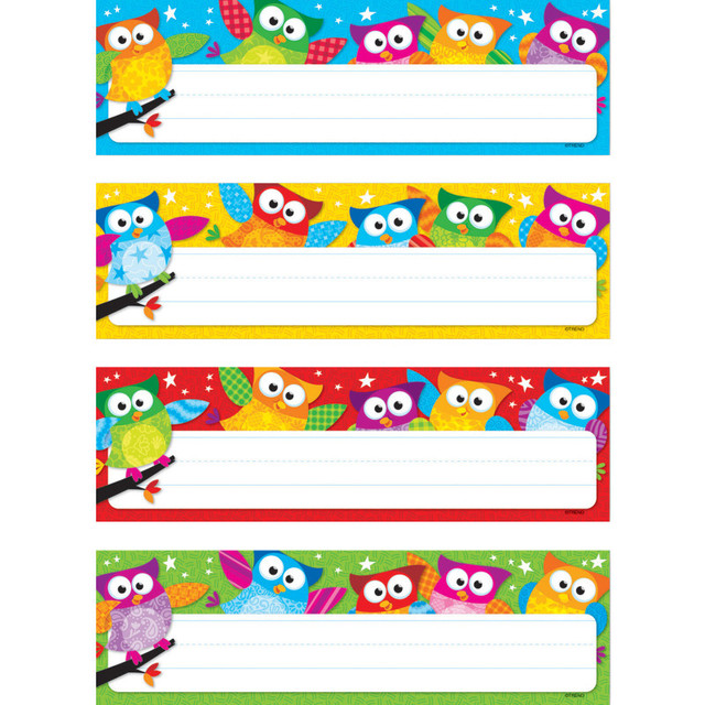 TREND ENTERPRISES INC. TREND Owl-Stars!® Desk Toppers® Name Plates Var. Pk., 32 ct