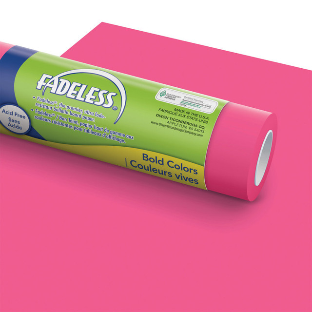 DIXON TICONDEROGA CO Fadeless® Bulletin Board Art Paper, Magenta, 48" x 50', 1 Roll