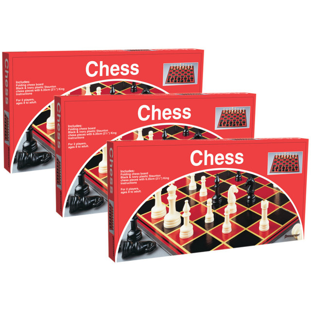 PRESSMAN DBA GOLIATH Pressman Chess Board Game, Pack of 3