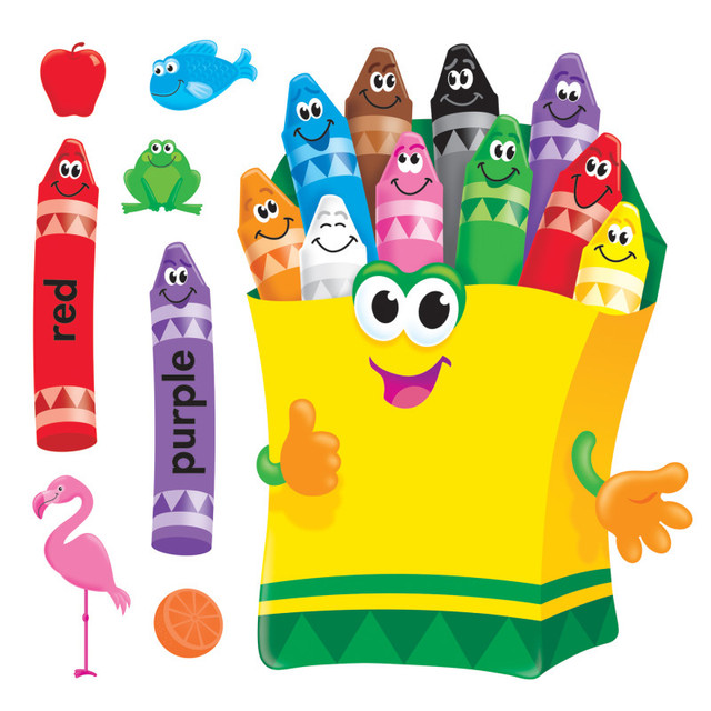 TREND ENTERPRISES INC. TREND Colorful Crayons Bulletin Board Set