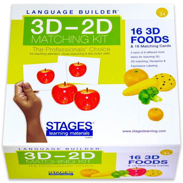 STAGES LEARNING MATERIALS Stages Learning Materials Language Builder® 3D-2D Matching Kit, Foods
