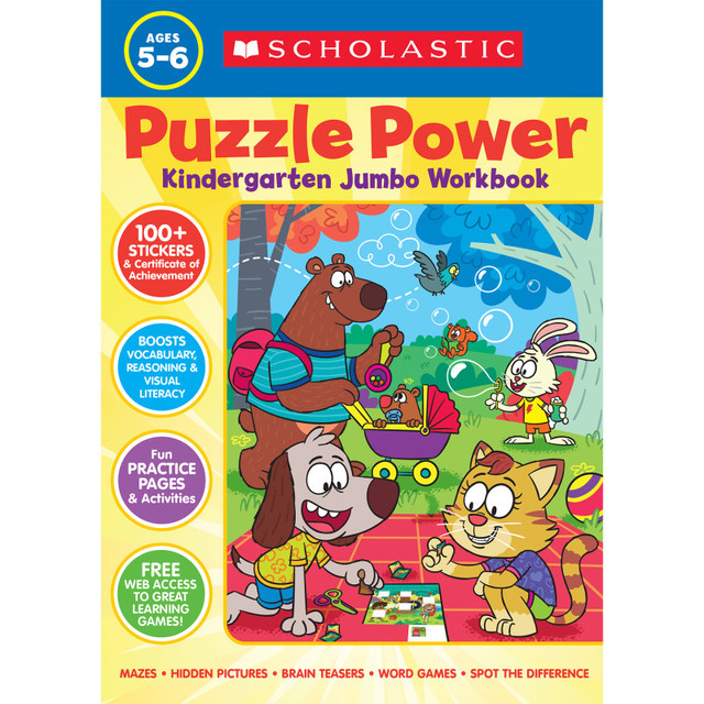 SCHOLASTIC TEACHING RESOURCES Scholastic Teaching Solutions Puzzle Power Kindergarten Jumbo Workbook