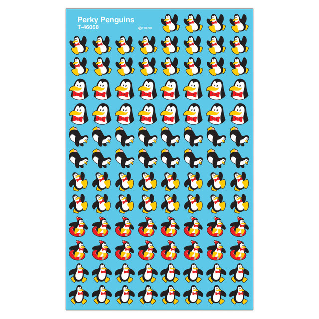 TREND ENTERPRISES INC. TREND Perky Penguins superShapes Stickers, 800 ct