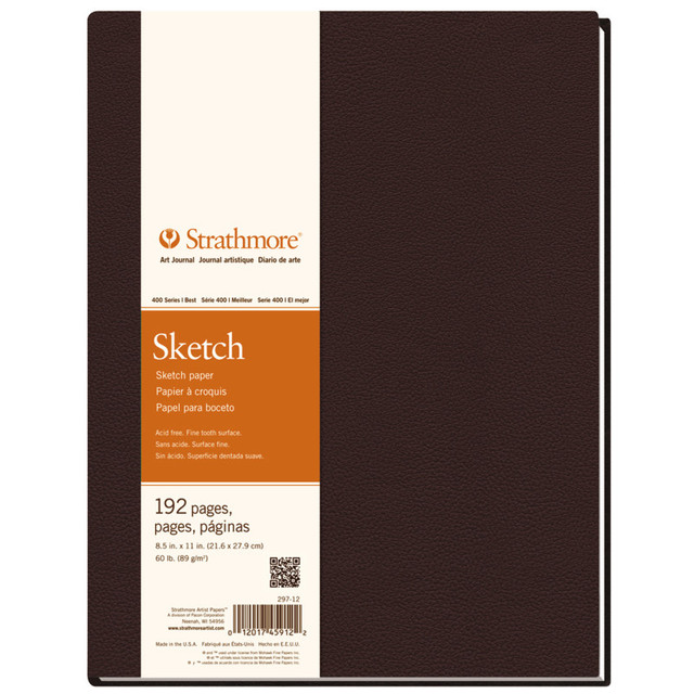 DIXON FINE ART Strathmore 400 Series Art Journal Sketch Paper, Hardbound Binding, 192 Page/96 Sheet, 8.5x11 inch, 1 Count