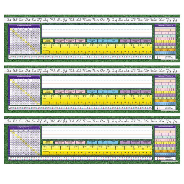 NORTH STAR TEACHER RESOURCE North Star Teacher Resources Modern Cursive Intermediate Desk Plates, 19" x 5", 36 Per Pack, 3 Packs