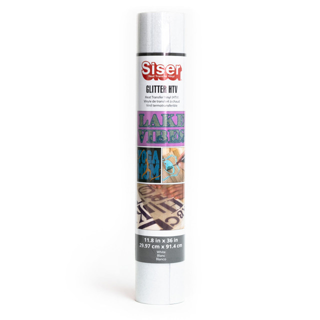 SISER NORTH AMERICA SISER Glitter HTV Heat Transfer Vinyl, 36", White