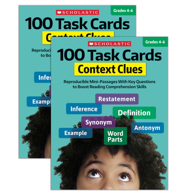 SCHOLASTIC TEACHING RESOURCES Scholastic Teaching Solutions 100 Task Cards: Context Clues Activity Book, Pack of 2