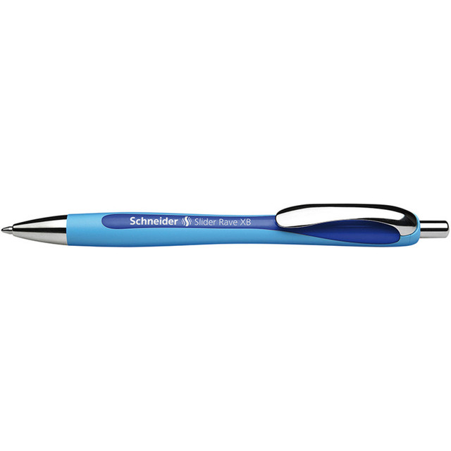 REDIFORM INC Schneider® Slider Rave XB Refillable + Retractable Ballpoint Pen, 1.4 mm, Blue Ink, Single Pen