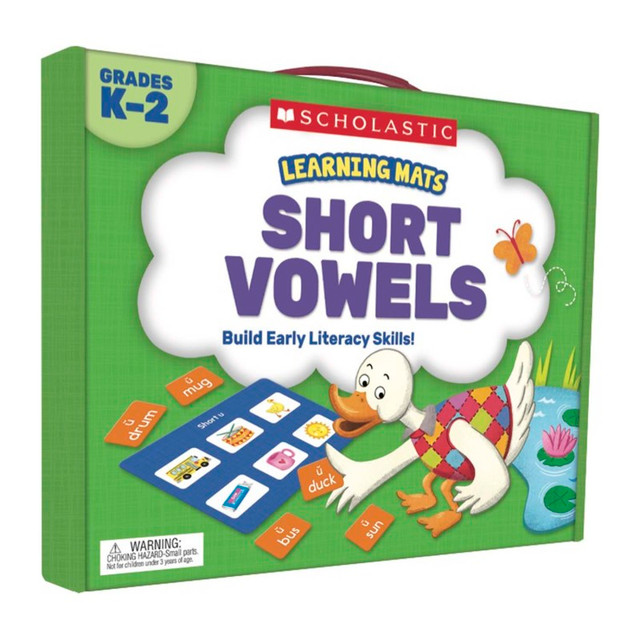 SCHOLASTIC TEACHING RESOURCES Scholastic Learning Mats: Short Vowels, Grades K-2