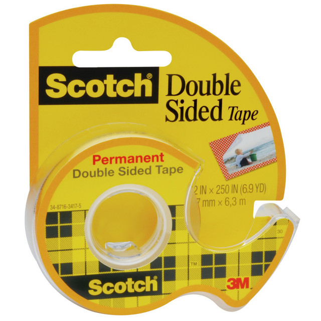 3M COMPANY Scotch® Double Sided Tape Dispensered Rolls, 1/2" x 250"