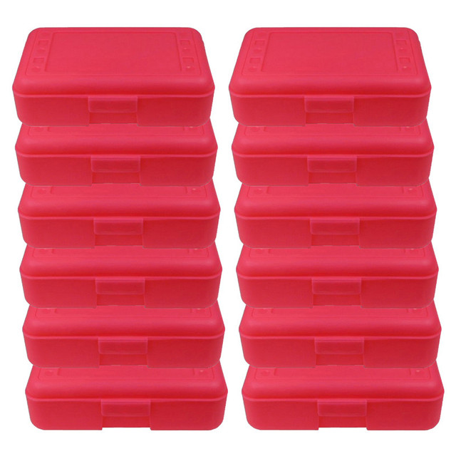 ROMANOFF PRODUCTS Romanoff Pencil Box, Hot Pink, Pack of 12 ROMANOFF PRODUCTS Romanoff Pencil Box, Hot Pink, Pack of 12