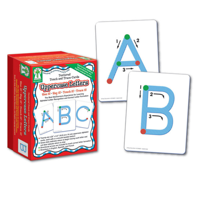 CARSON DELLOSA EDUCATION Key Education Publishing Textured Touch and Trace: Uppercase Manipulative