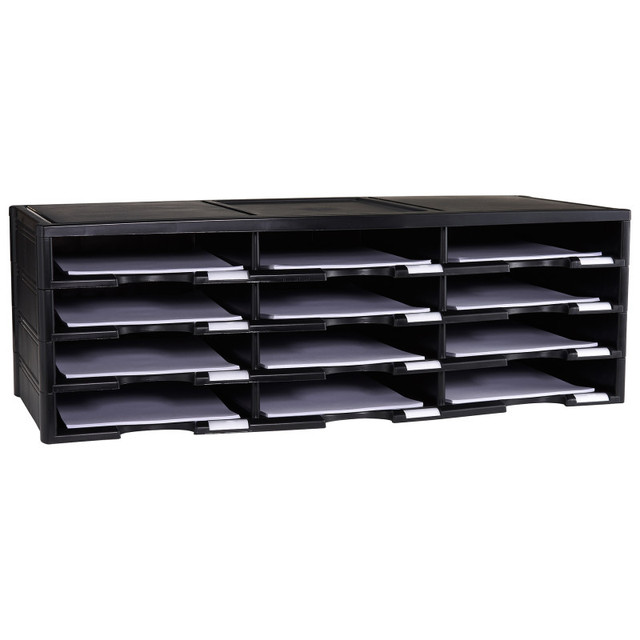 STOREX INDUSTRIES Storex 12 Compartment Literature Organizer Doc Sorter