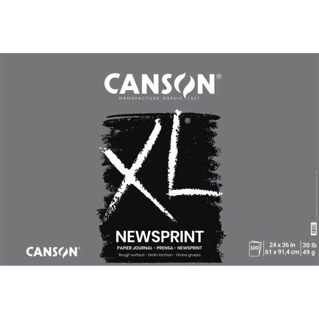 DIXON FINE ART Canson XL Series Newsprint Pad, Foldover Binding, 100 Sheet, 24x36 inch, 1 Count