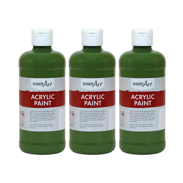 ROCK PAINT DISTRIBUTING CORP Handy Art® Acrylic Paint 16 oz, Green Oxide, Pack of 3