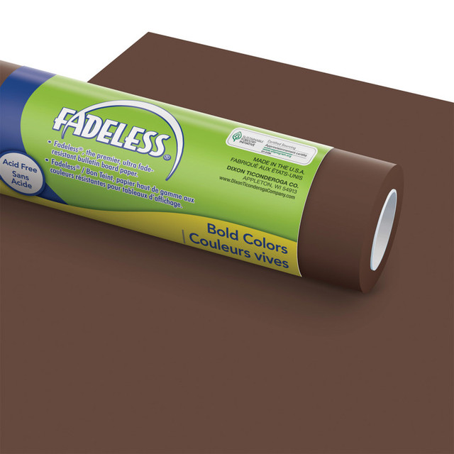 DIXON TICONDEROGA CO Fadeless® Bulletin Board Art Paper, Brown, 48" x 50', 1 Roll