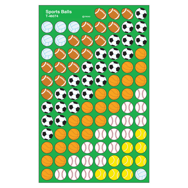TREND ENTERPRISES INC. TREND Sports Balls superShapes Stickers, 800 ct