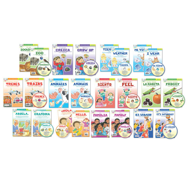 PBS PUBLISHING Creative Teaching Materials Spanish-English Readers with Audio CD Bundle, Set of 12