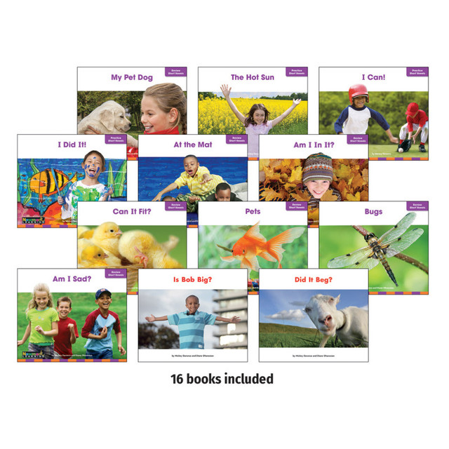 NEWMARK LEARNING Newmark Learning Decodable Readers Fluency Grade K-1 Short Vowels, 16 Books