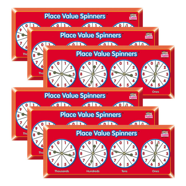 KAGAN PUBLISHING Kagan Publishing Place Value Spinners, Pack of 6