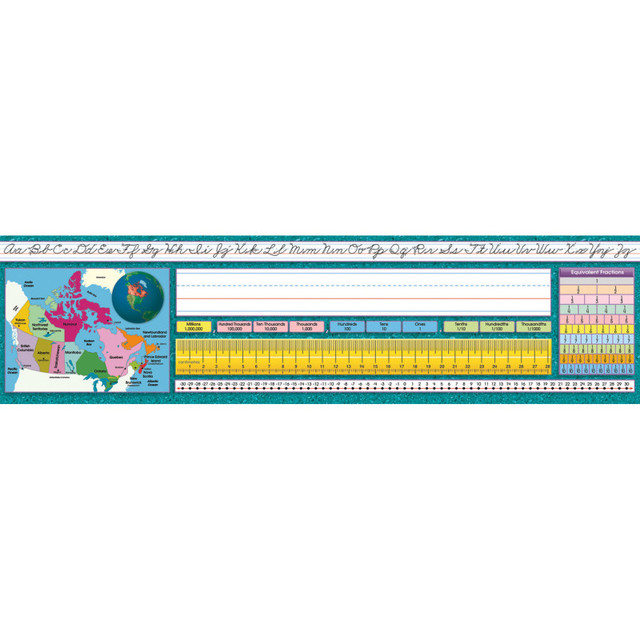 NORTH STAR TEACHER RESOURCE North Star Teacher Resources Traditional Cursive Canadian Desk Plates, 19" x 5", Pack of 36