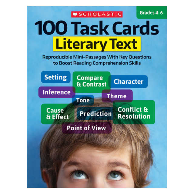 SCHOLASTIC TEACHING RESOURCES Scholastic Teaching Solutions 100 Task Cards: Literary Text, Grade 4-6