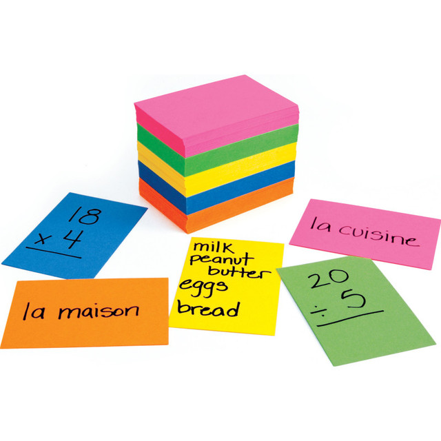 HYGLOSS PRODUCTS INC. Hygloss® Bright Flash Cards, 2" x 3", Pack of 100