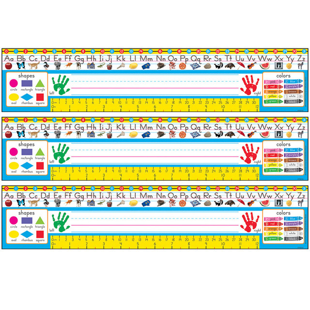 TREND ENTERPRISES INC. TREND Zaner-Bloser Desk Toppers® Reference Name Plates, PreK-1, 36 Per Pack, 3 Packs