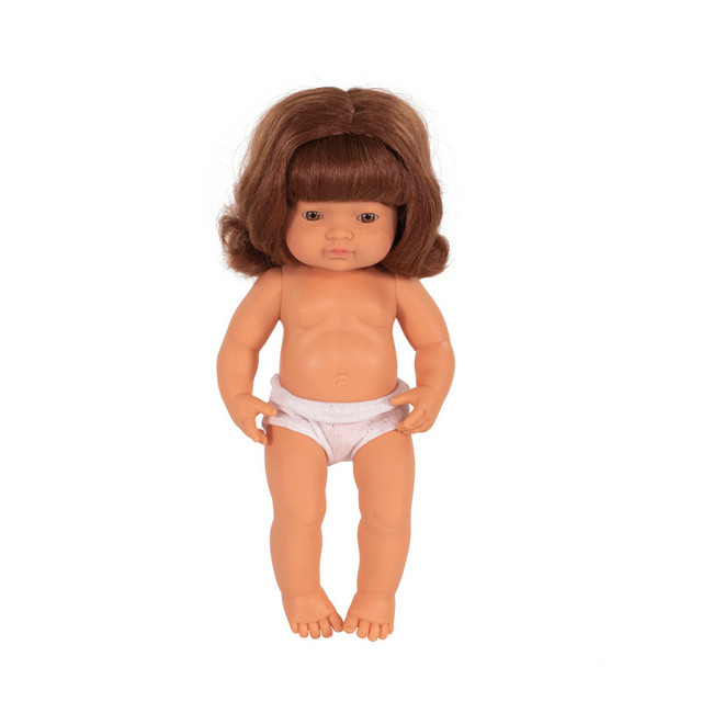 MINILAND EDUCATIONAL CORPORATION Miniland Anatomically Correct 15" Baby Doll, Caucasian Girl, Red Hair