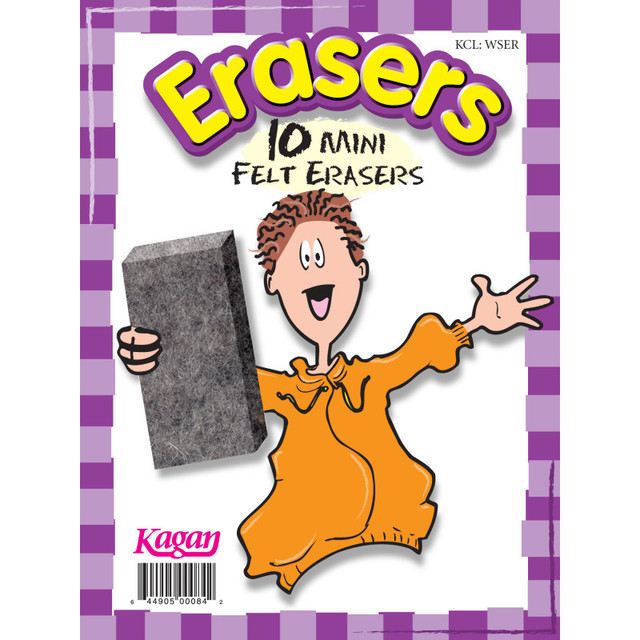 KAGAN PUBLISHING Kagan Publishing Erasers, Mini, 10pk