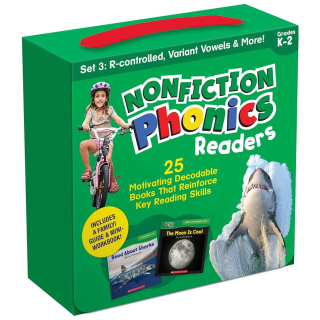 SCHOLASTIC TEACHING RESOURCES Scholastic Teaching Solutions Nonfiction Phonics Readers: R-controlled, Variant Vowels & More, Single-Copy Set, 25 Books