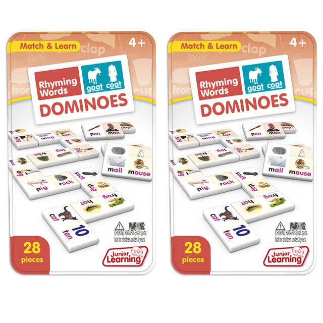 JUNIOR LEARNING Junior Learning® Rhyming Words Dominoes, 2 Sets