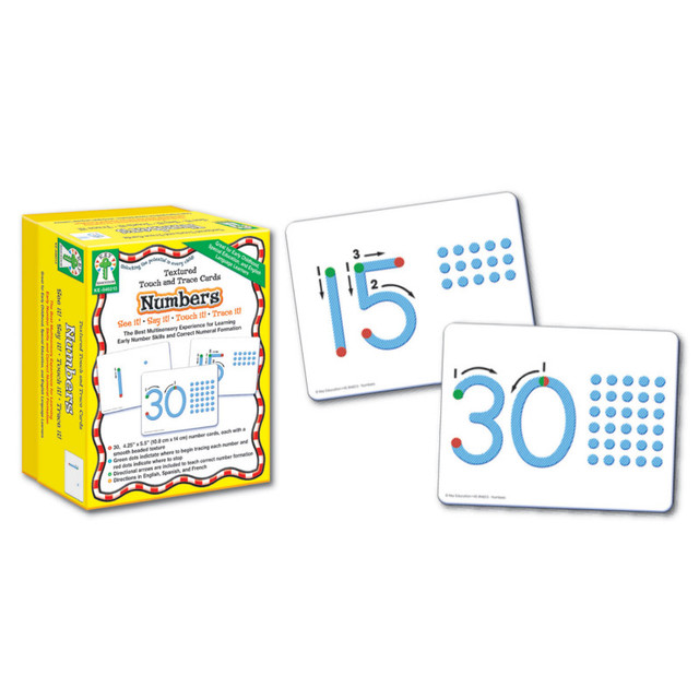 CARSON DELLOSA EDUCATION Carson Dellosa Education Textured Touch and Trace Cards: Numbers, Grade PK-3