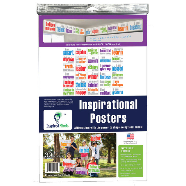 INSPIRED MINDS Inspired Minds Card Stock Posters, Set of 30, English