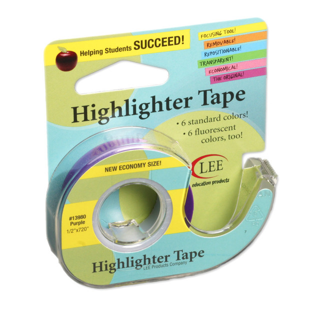 LEE PRODUCTS COMPANY Lee Products Removable Highlighter Tape, Purple