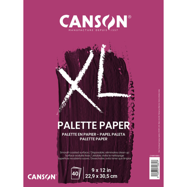 DIXON FINE ART Canson XL Series Palette Pad, Foldover Binding, 40 Sheet, 9x12 inch, 1 Count