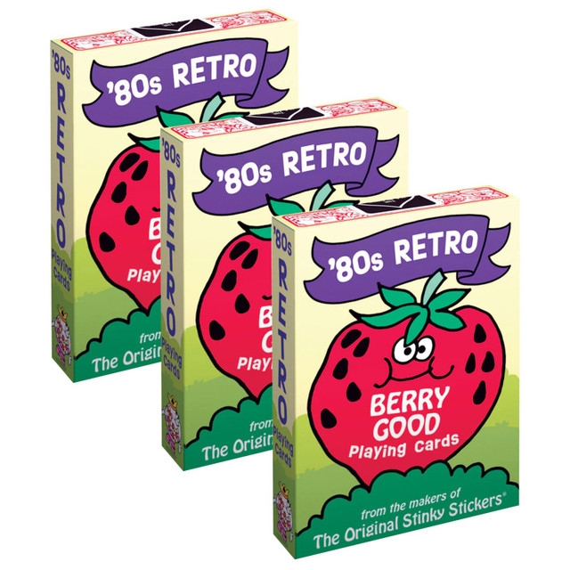 TREND ENTERPRISES INC. TREND 80's Retro Playing Cards, 56 Per Pack, 3 Packs
