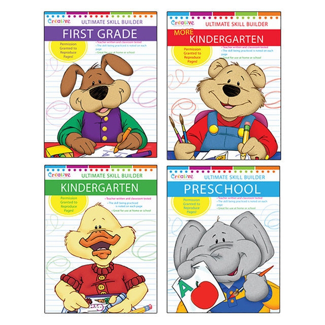 PBS PUBLISHING Creative Teaching Materials Ultimate Skill Builder Workbook Bundle, Set of 4
