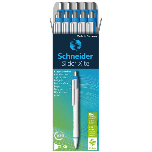 REDIFORM INC Schneider® Slider Xite XB Refillable + Retractable Ballpoint Pen, 1.4 mm, Black Ink, Box of 10 Pens