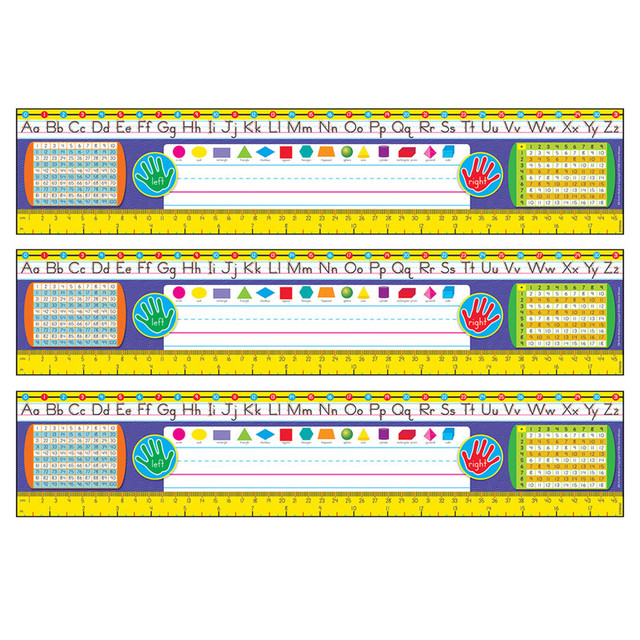 TREND ENTERPRISES INC. TREND Zaner-Bloser Desk Toppers® Reference Name Plates, Grades 2-3, 36 Per Pack, 3 Packs