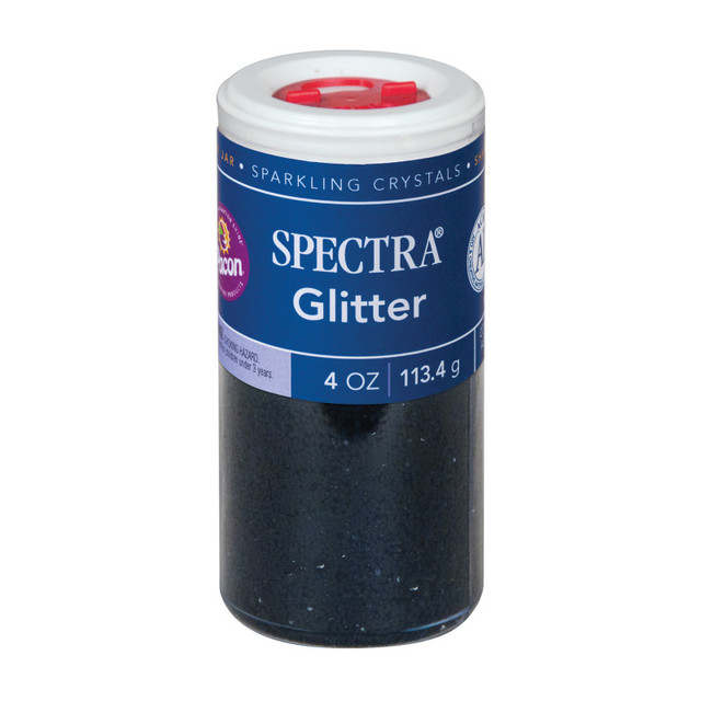 DIXON TICONDEROGA CO Spectra® Arts & Crafts Glitter, Black, 4 oz, 1 Jar