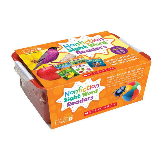 SCHOLASTIC TEACHING RESOURCES Scholastic Teaching Solutions Nonfiction Sight Word Readers Classroom Tub, Level D, 6 Copies of 25 Titles