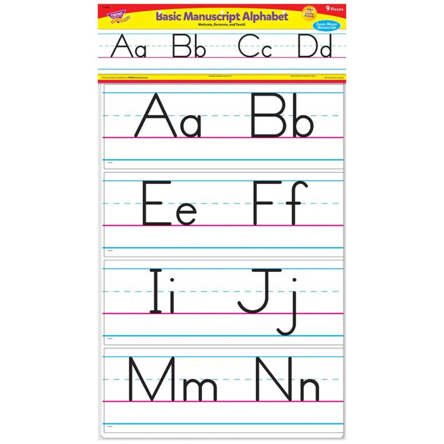 TREND ENTERPRISES INC. TREND Basic Alphabet Zaner-Bloser Manuscript Bulletin Board Set