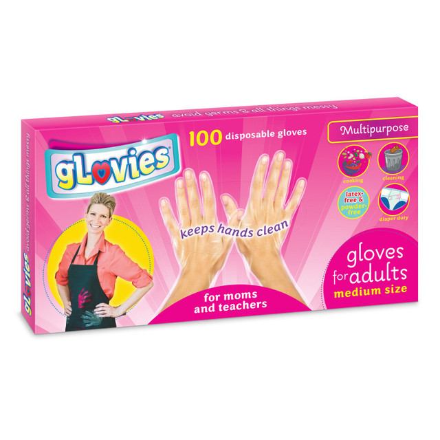 MY MOM KNOWS BEST gLovies Mulitpurpose Disposable Gloves for Adults, Pack of 100
