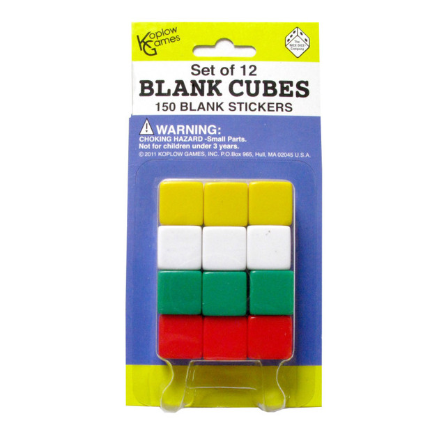 KOPLOW GAMES INC. Koplow Games Blank Dice Set with Stickers