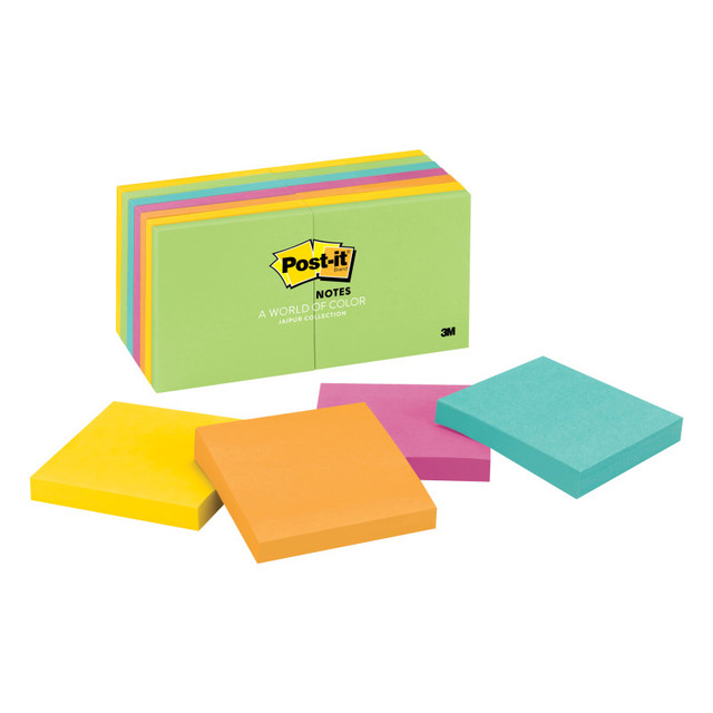 3M COMPANY Post-it® Notes, 3" x 3", Jaipur Collection, 14 Pads
