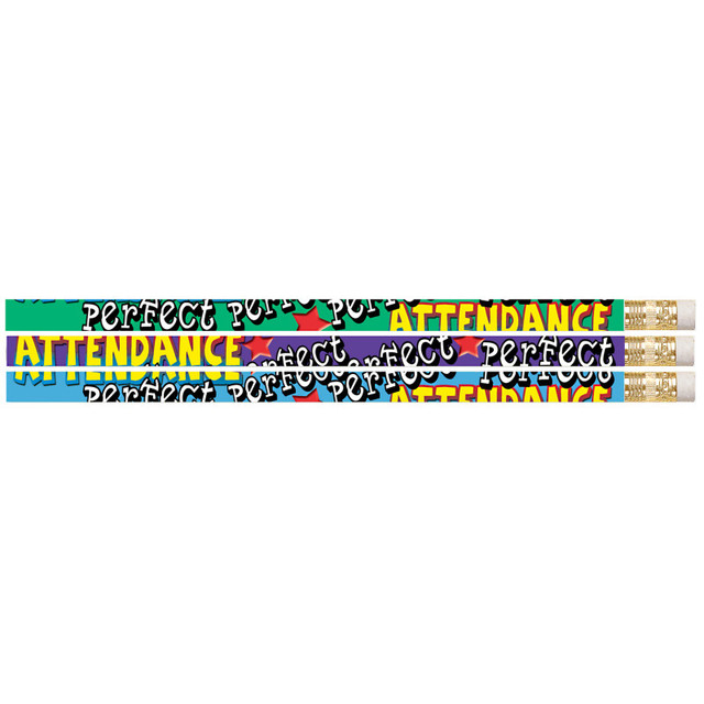 MUSGRAVE PENCIL CO INC Musgrave Pencil Company Perfect Attendance Motivational Pencils, 12 Per Pack, 12 Packs