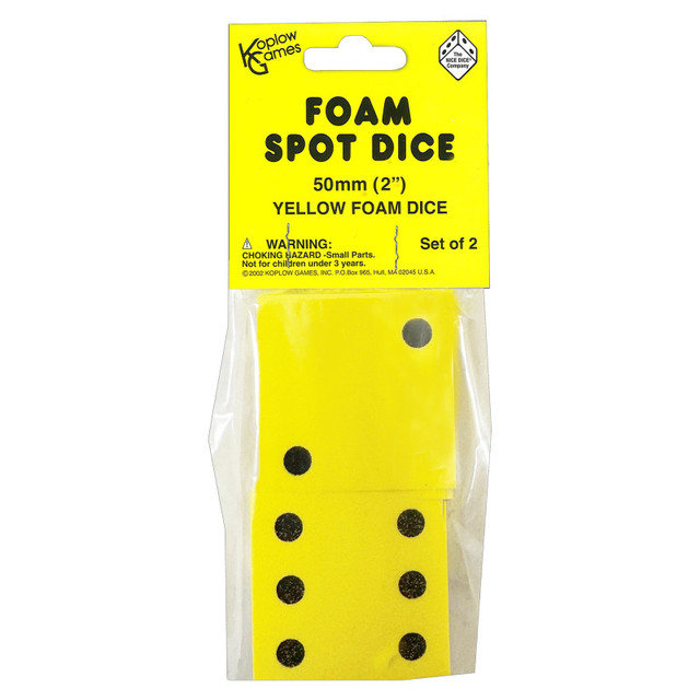 KOPLOW GAMES INC. Koplow Games Dot Foam Dice Set, Pack of 2