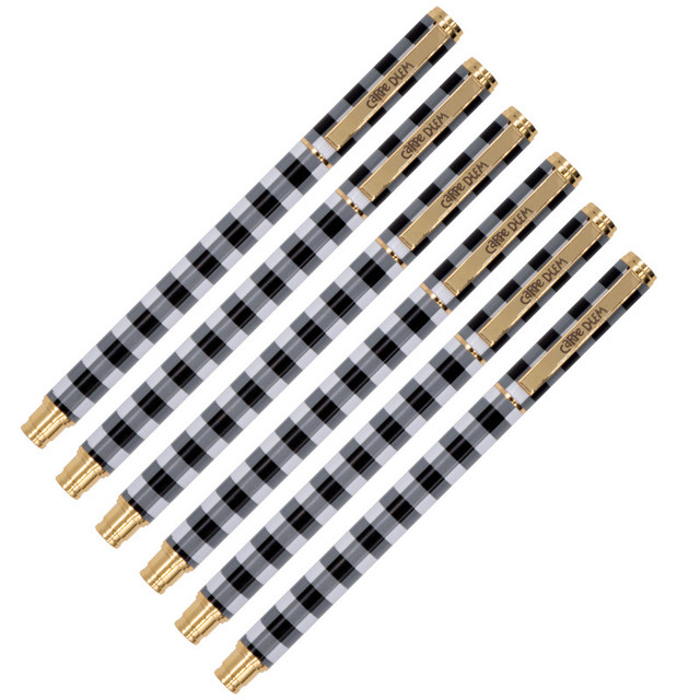 PUKKA PADS USA CORP Pukka Pads Metal Gel Pen - Buffalo Check - Pack of 6