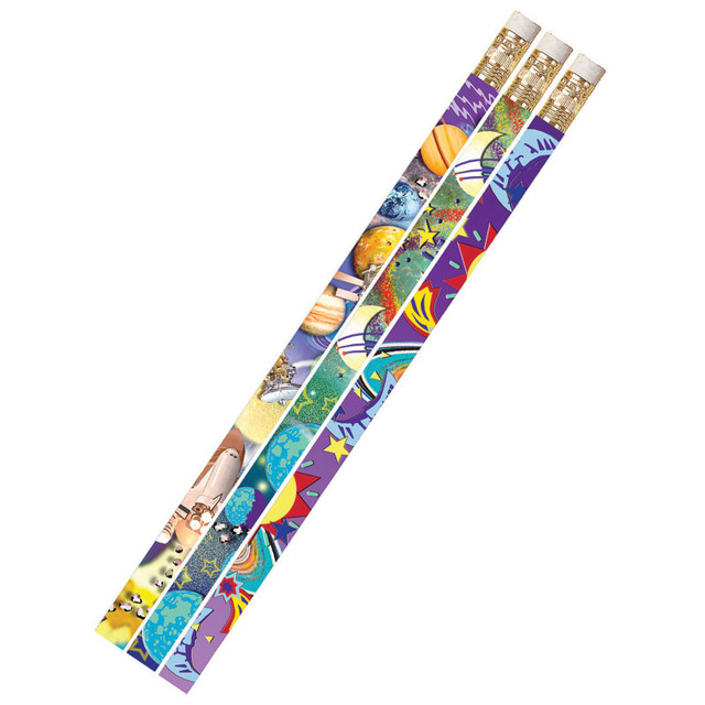 MUSGRAVE PENCIL CO INC Musgrave Pencil Company Galaxy Galore Motivational/Fun Pencils, Pack of 12